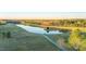 Stunning aerial view of the property featuring a serene lake surrounded by lush trees at 390 Lake Magnolia Way, Smithfield, NC 27577