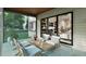 Inviting covered patio with comfortable seating area perfect for outdoor relaxation and entertaining at 3908 Cedar Knolls Dr, Youngsville, NC 27596