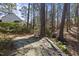 Flagstone patio nestled in a backyard surrounded by trees and foliage at 4815 Fortunes Ridge Dr, Durham, NC 27713