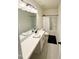 Bathroom featuring a single vanity, shower and bath tub combo, and tile floors at 5117 Farm Barn Ln, Raleigh, NC 27603