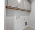 Laundry room with cabinetry and hookups for washer and dryer at 55 Cordoba Dr, Franklinton, NC 27525