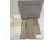Close up of Elkins Stone Gray cabinet, Shaw Luxury Vinyl and countertop samples at 55 Cordoba Dr, Franklinton, NC 27525