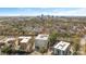 Scenic aerial view of community with lush trees, and the city skyline in the distance at 620 Wade Ave # 506, Raleigh, NC 27605