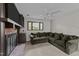 Living room with fireplace and comfortable seating at 6216 Lewisand Cir, Raleigh, NC 27615