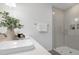 Modern bathroom features a glass shower, stylish vanity, and a bright, clean space at 63 Mable Court # 6, Lillington, NC 27546