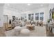Open-concept living room with neutral decor, large windows, and modern furnishings at 63 Mable Court # 6, Lillington, NC 27546