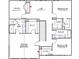 Second floor plan displaying the layout of the bedrooms, bathrooms, loft, and office space at 65 Cordoba Dr, Franklinton, NC 27525