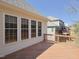 Spacious back deck with wood railings is perfect for outdoor living at 8417 Henderson Rd, Apex, NC 27539
