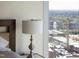 Cozy bedroom highlighting a view of the city at 110 N Corcoran St # 2302, Durham, NC 27701