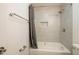 Tiled shower-tub combination with rainfall shower head and built in niche at 1204 Pecan Pl, Durham, NC 27704