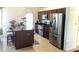 A contemporary kitchen features stainless steel appliances and a functional island at 1721 Daniels Farm Rd, Mebane, NC 27302