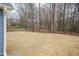 The large backyard has trees and bare ground ready for landscaping at 175 David Ln, Roxboro, NC 27573