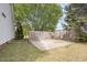 Spacious backyard featuring a brick patio and a wooden fence at 201 Alice Dr, Garner, NC 27529