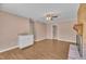 Open living room features a bar with a sink and brick fireplace at 215 Longview Dr, Smithfield, NC 27577