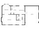 Floor plan displaying the layout of the living spaces on the first floor at 23 Round Spring Ln, Durham, NC 27712