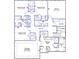 Second floor floor plan featuring four bedrooms, three bathrooms, a bonus room, and laundry at 25 Bold Dr, Youngsville, NC 27596