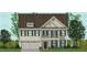 Charming two-story home featuring a covered porch, detailed windows, and manicured landscaping at 307 Augusta Pond Way # 167, Raleigh, NC 27603