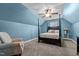 Bedroom with ceiling fan, furniture, and decor at 36 Deep Woods Ln, Cameron, NC 28326