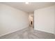 Bedroom with neutral carpet and access to an en suite bathroom at 4220 Congleton Pl, Durham, NC 27703