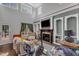 Bright living room featuring fireplace, with natural light at 4516 Ocean Crest Cir, Raleigh, NC 27603