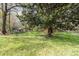 Expansive backyard with mature trees and two sheds, creating a serene outdoor space at 5324 Rock Quarry Rd, Raleigh, NC 27610