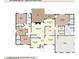 Detailed floorplan showcasing the layout and dimensions of this home's bedrooms, kitchen, living areas, and outdoor spaces at 6521 Vintage Ridge Ln, Fuquay Varina, NC 27526
