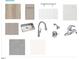 Photo showcasing curated interior selections, including flooring, cabinet, countertop, and faucet finishes at 779 Old Station Pointe, Angier, NC 27501