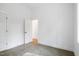 Bedroom has neutral carpet and trim and entry to closet or ensuite at 812 East St, Smithfield, NC 27577