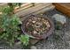 Small, decorative water feature in a landscaped outdoor area at 817 Old Mill Rd, Chapel Hill, NC 27514