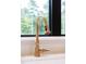 Close up of faucet and sink with beautiful outdoor view at 92 Bluffside Ct, Pittsboro, NC 27312