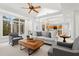 Bright, airy living room with vaulted ceilings, neutral colors, and comfortable seating arrangement at 1021 Reaves Dr Dr, Chapel Hill, NC 27516