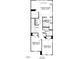 Litchfield model's second-floor plan with owner's suite, two additional bedrooms, baths, and closet space at 1259 Hammond Dr, Mebane, NC 27302