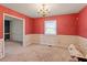 Dining room featuring neutral carpet and a chandelier light fixture at 153 Glenn Oak Dr, Sanford, NC 27332
