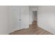 Bedroom closet highlighting ample storage space and modern doors at 202 Wimbledon Ct, Clayton, NC 27520
