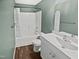Bathroom with shower and tub combination at 2053 Alderman Way, Creedmoor, NC 27522
