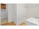 Bathroom featuring a shower and a single sink at 2053 Stillwood Dr, Youngsville, NC 27596