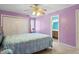 Cozy bedroom with a comfortable bed and adjacent bathroom at 2053 Stillwood Dr, Youngsville, NC 27596
