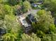 Bird's eye view of a house with a new home foundation in a tree-lined neighborhood at 2603 Vineyard St, Durham, NC 27707
