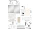 A design board showcasing bathroom fixtures and finishes, including subway tile, shower fixtures, and a white vanity at 2603 Vineyard St, Durham, NC 27707