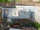 Aerial view of a new home foundation being built, showing the outline and concrete footings at 2603 Vineyard St, Durham, NC 27707