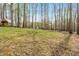 Expansive backyard with a storage shed nestled amongst mature trees offering a private setting at 6208 Silver Spring Ct, Willow Springs, NC 27592