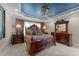 This main bedroom suite showcases a spacious layout and features designer touches and elegant furnishings at 749 Hadrian Dr, Garner, NC 27529