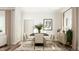 Formal dining room showcasing hardwood floors, natural light, and stylish decor at 300 Calvander Ln, Apex, NC 27539
