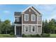 Charming two-story home featuring a stone foundation and a combination of traditional and shake siding at 300 Calvander Ln, Apex, NC 27539
