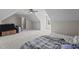 Bedroom featuring neutral walls, carpet, and a sloped roof for added space at 112 Roping Horn Way, Willow Springs, NC 27592