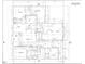 Detailed floor plan displaying the layout of the first floor with kitchen, living, and dining rooms at 113 Stickleback Dr, Willow Springs, NC 27592