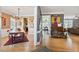 Open-concept floor plan featuring a dining room and access to the living room at 1300 Marshall Farm St, Wake Forest, NC 27587