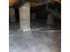 Insulated crawl space with vapor barrier and block piers and walls at 132 Waiters Way Way, Youngsville, NC 27596