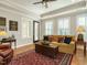 Inviting living room with hardwood floors, shutters, recessed lighting, and neutral walls at 136 Glenpark Pl, Cary, NC 27511
