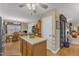 Kitchen flows into the breakfast area and a separate office, offering convenient access at 1410 Briardale Ln, Durham, NC 27712